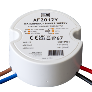 12V LED Trafo 20 Watt rund IP67