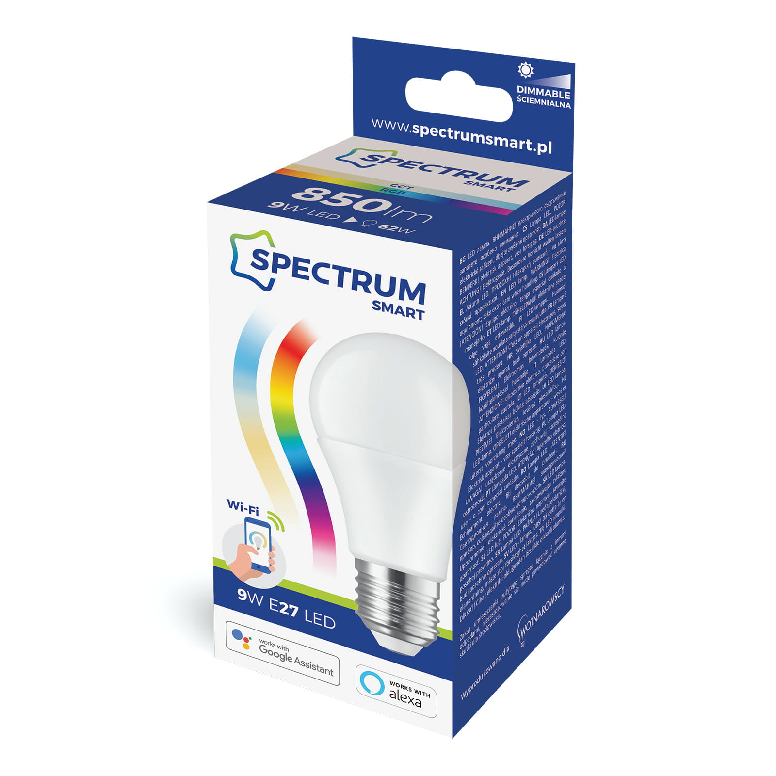 dimmbar, Leuchtmittel = 220º, Home Sockel Spectrum® Winkel 9W E27, 60W Smart LED