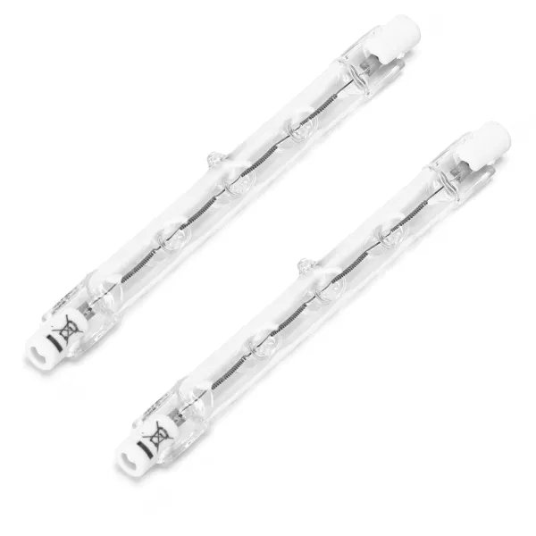 R7s Halogen 118 mm Stab dimmbar, 400 Watt 8550 Lumen Winkel 360° 2900K warmweiß (2 Stück)