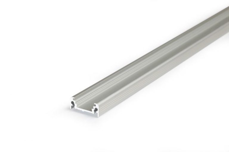 LED Eckprofil, Einauleiste, Aluprofil silber für LED Stripes mit maximal 12mm breite, 1m langes LED-Profil