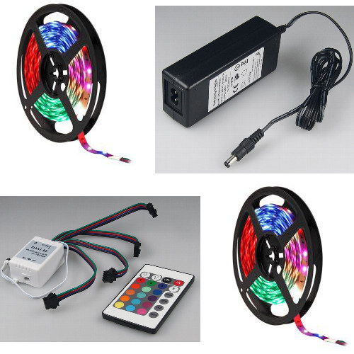 RGB LED SET 10 Meter LED Streifen / Strip / Band inkl. RGB