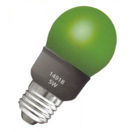Energiesparlampe grün E27 5W