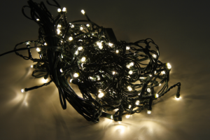 Lichterkette / Vorhang 160 LEDs warmweiss für Innen und Außen