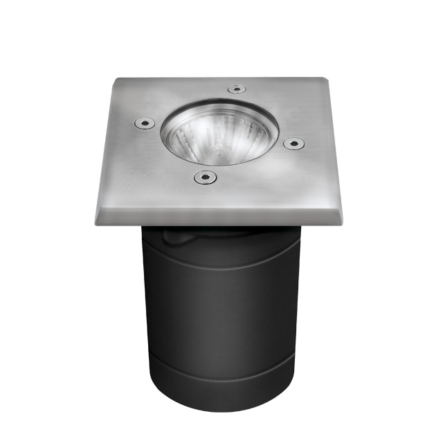 Kanlux Deckeneinbaustrahler Quadratisch Schwarz – 98x98x30 Mm, GU10, Schwenkbar, Für LED/Halogen