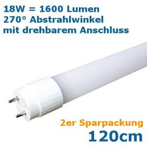 2er SET LED Röhre T8 120cm