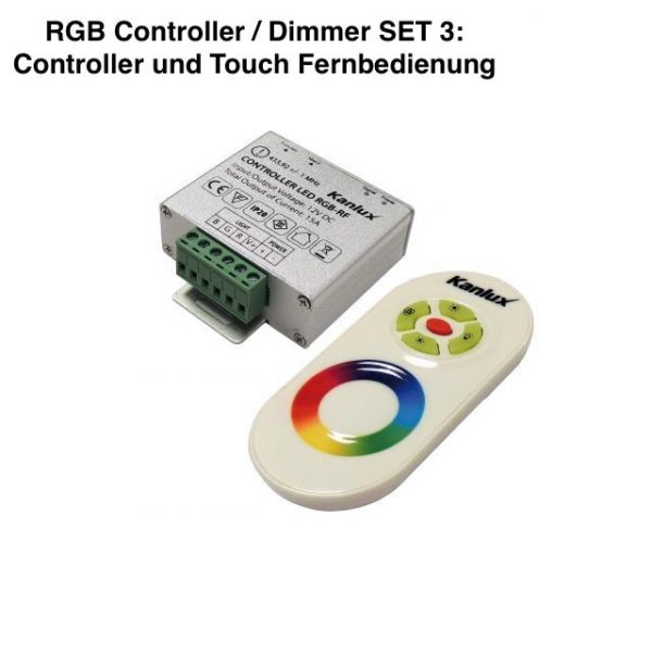 Funk RGB Controller für RGB LED Stripes mit TOUCH Fernbedienung