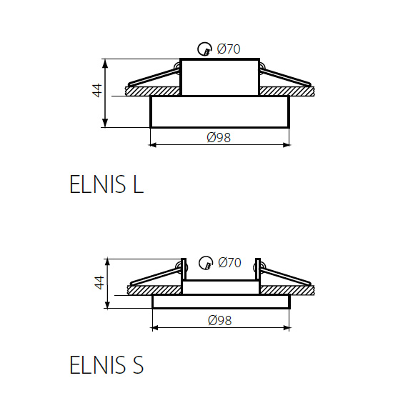Technische Zeichnung Kanlux ELNIS