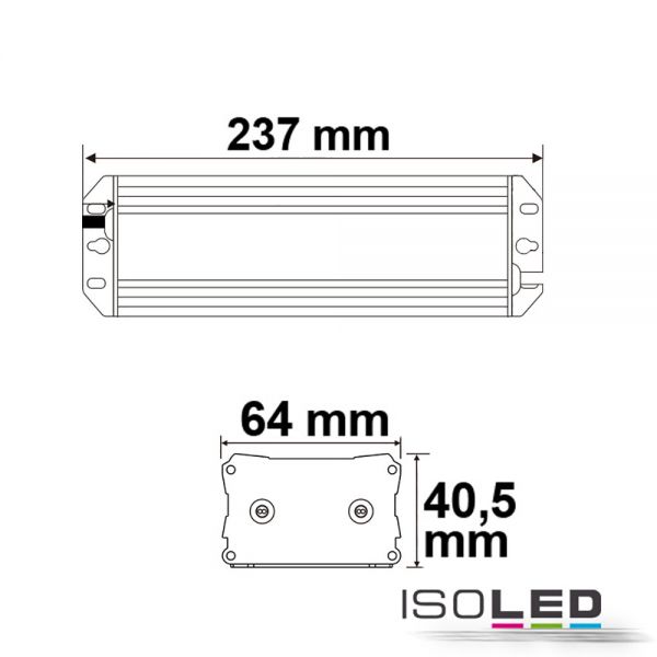 Abmessungen LED Trafo dimmbar 100W IP65