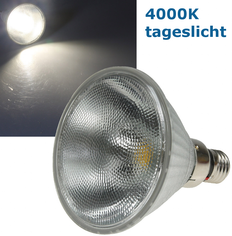 PAR38 Leuchtmittel daylight 1000lm 13W Birne Lampe Spot E-27 Strahler COB LED 