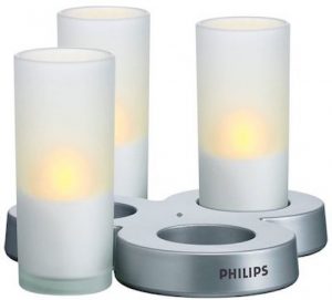 Philips Imageo 3er LED Kerzen Set mit Ladestation