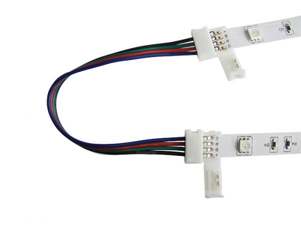 Schnellverbinder für RGB LED Stripes mit 2 Schnellverschlüssen