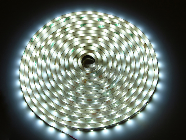 LED Band stripe flexibel 5 Meter 300 LED 48 Watt 120°  kalt weiß 12V/DC  IP20 