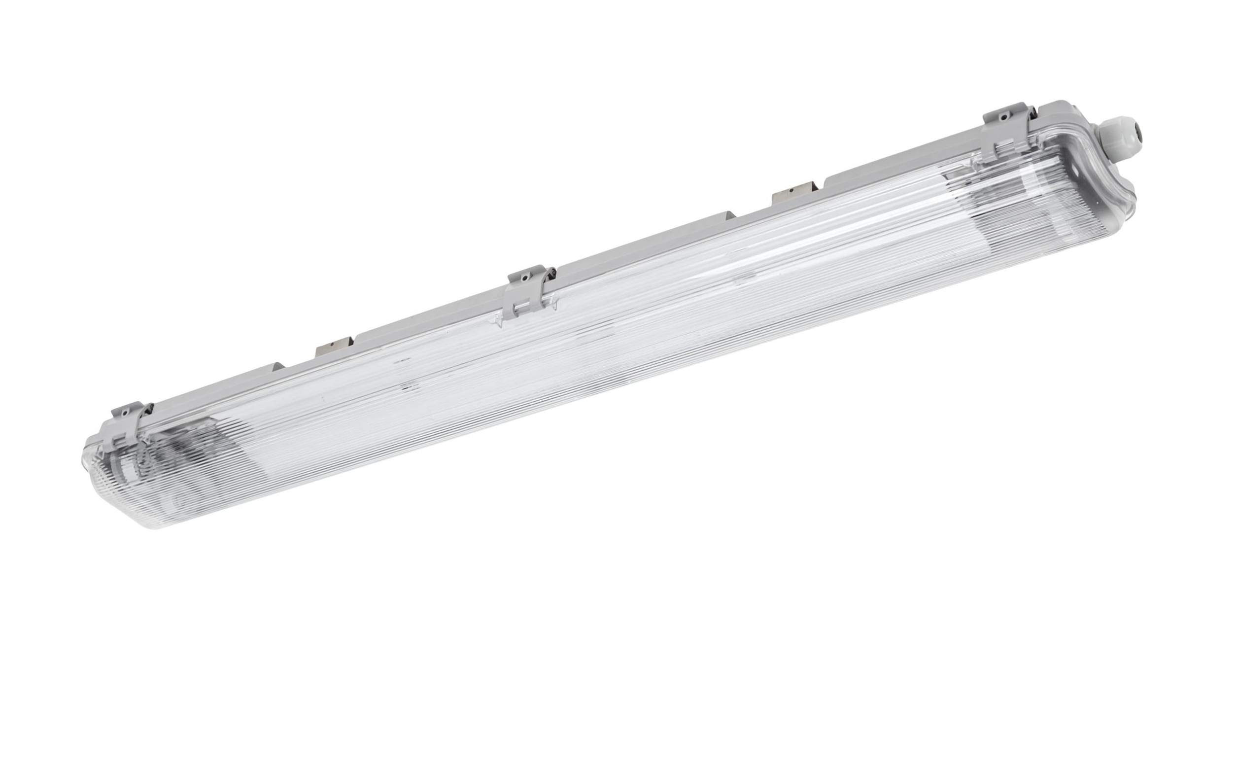 LED Feuchtraum-Wannenleuchte 120cm IP65 2 x Philips 16,5 T8 EVG Röhre Tageslicht 