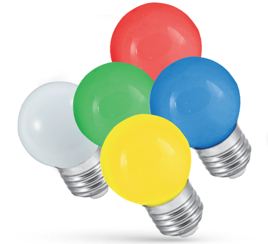 SpectrumLED® LED Glühbirne, Leuchtmittel E27 farbig froh 1W ROT